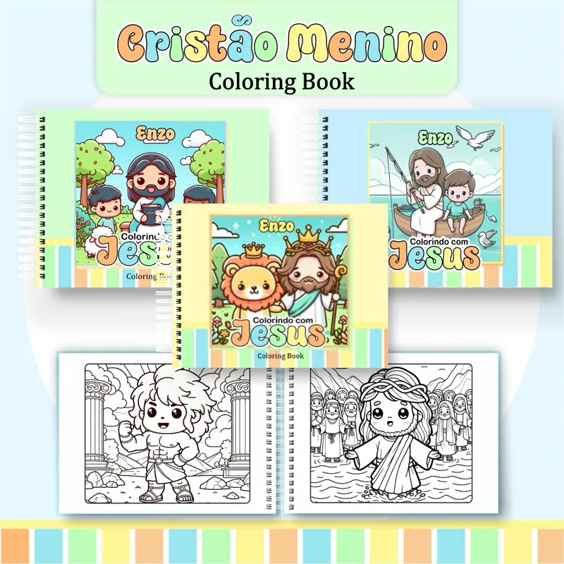 Amostras do livro Cristão Menino com histórias de Jesus